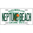 Florida Neptune Beach Novelty Metal License Plate 12" x 6" (LP)