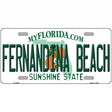 Florida Fernandina Beach Novelty Metal License Plate 12" x 6" (LP)