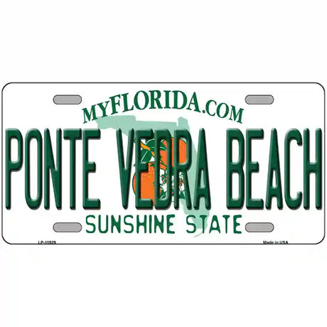 Florida Ponte Vedra Beach Novelty Metal License Plate 12" x 6" (LP)