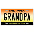 Indiana Grandpa Novelty Metal License Plate 12" x 6" (LP)