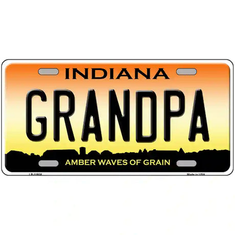 Indiana Grandpa Novelty Metal License Plate 12" x 6" (LP)