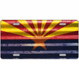 Arizona Corrugated Flag Novelty License Plate 12" x 6" (LP)