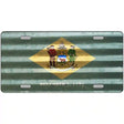 Delaware Corrugated Flag Novelty License Plate 12" x 6" (LP)