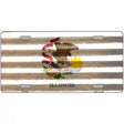 Illinois Corrugated Flag Novelty License Plate 12" x 6" (LP)