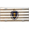 Massachusetts Corrugated Flag Novelty License Plate 12" x 6" (LP)