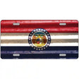 Missouri Corrugated Flag Novelty License Plate 12" x 6" (LP)