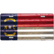 North Carolina Corrugated Flag Novelty License Plate 12" x 6" (LP)