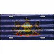 Pennsylvania Corrugated Flag Novelty License Plate 12" x 6" (LP)