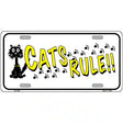 Cats Rule Novelty Metal License Plate 12" x 6" (LP)