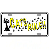 Cats Rule Novelty Metal License Plate 12" x 6" (LP)