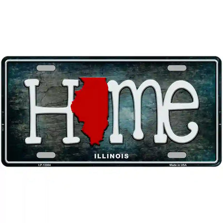 Illinois Home State Outline Novelty License Plate 12" x 6" (LP)