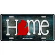 Michigan Home State Outline Novelty License Plate 12" x 6" (LP)