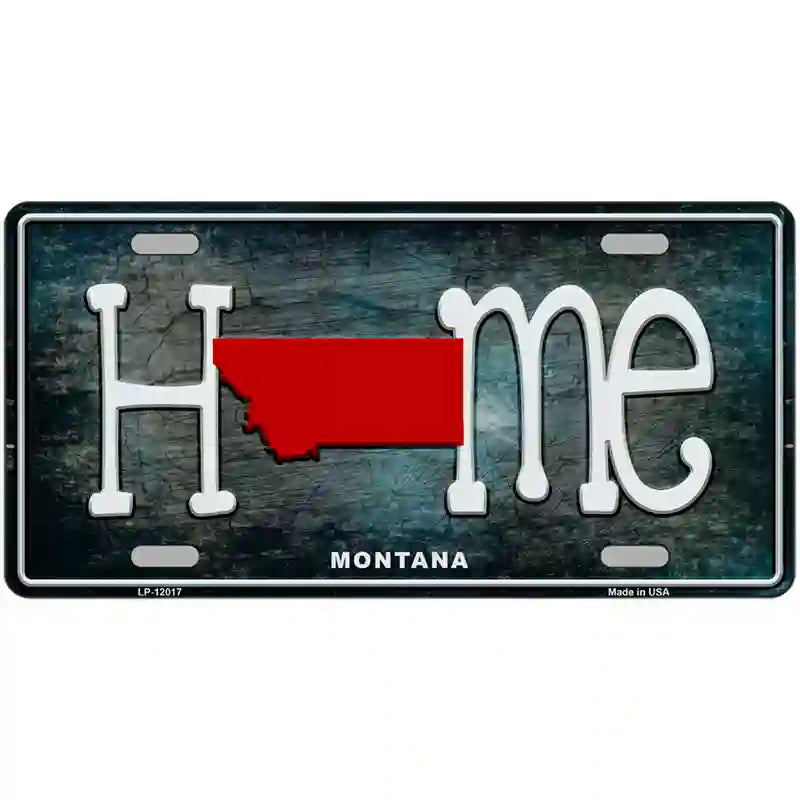 Montana Home State Outline Novelty License Plate 12" x 6" (LP)