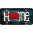 Montana Home State Outline Novelty License Plate 12" x 6" (LP)