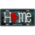 Rhode Island Home State Outline Novelty License Plate 12" x 6" (LP)