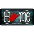 West Virginia Home State Outline Novelty License Plate 12" x 6" (LP)