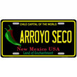 Arroyo Seco Black New Mexico Novelty Metal License Plate 12" x 6" (LP)