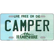 Camper New Hampshire State Novelty Metal License Plate 12" x 6" (LP)