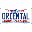 Oriental North Carolina State Novelty Metal License Plate 12" x 6" (LP)