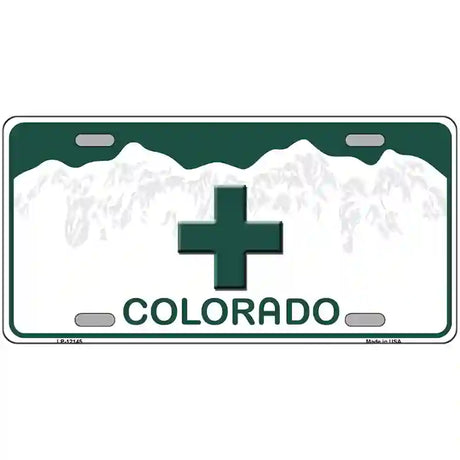 Marajuana Cross Colorado Novelty Metal License Plate 12" x 6" (LP)