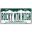 Rocky Mountain High Colorado Novelty Metal License Plate 12" x 6" (LP)