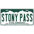 Stony Pass Colorado Novelty Metal License Plate 12" x 6" (LP)