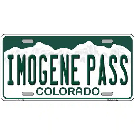 Imogene Pass Colorado Novelty Metal License Plate 12" x 6" (LP)