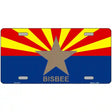 Bisbee Arizona Flag Novelty Metal License Plate 12" x 6" (LP)