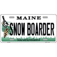 Snow Boarder Maine Novelty Metal License Plate 12" x 6" (LP)