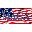 MAGA Flag Novelty Metal License Plate 12" x 6" (LP)