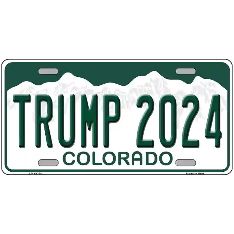 Trump 2024 Colorado Novelty Metal License Plate 12" x 6" (LP)