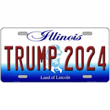 Trump 2024 Illinois Novelty Metal License Plate 12" x 6" (LP)