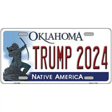 Trump 2024 Oklahoma Novelty Metal License Plate