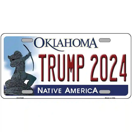 Trump 2024 Oklahoma Novelty Metal License Plate