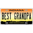 Best Grandpa Indiana Novelty Metal License Plate 12" x 6" (LP)