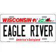 Wisconsin Eagle River Novelty Metal License Plate 12" x 6" (LP)