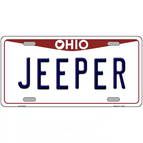 Ohio Jeeper Novelty Metal License Plate 12" x 6" (LP)