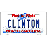 North Carolina Clinton Novelty Metal License Plate 12" x 6" (LP)