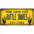 Arizona Rattle Snakes Novelty Metal License Plate 12" x 6" (LP)