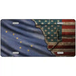 Alaska/American Flag Novelty Metal License Plate 12" x 6" (LP)