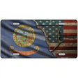 Idaho/American Flag Novelty Metal License Plate 12" x 6" (LP)