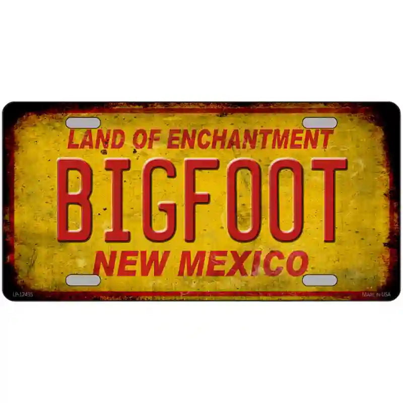 Bigfoot New Mexico Novelty Metal License Plate 12" x 6" (LP)