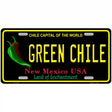 Green Chile New Mexico Black Novelty Metal License Plate 12" x 6" (LP)