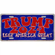 Trump 2024 Keep America Great Novelty Metal License Plate 12" x 6" (LP)