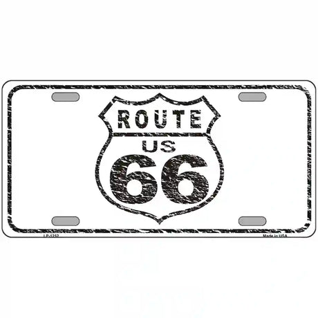 Route 66 Distressed Novelty Metal License Plate 12" x 6" (LP)