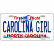 Carolina Girl North Carolina Novelty Metal License Plate 12" x 6" (LP)