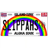 Slippahs Hawaii Novelty Metal License Plate 12" x 6" (LP)