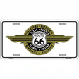 Route 66 Shield Emblem Novelty Metal License Plate 12" x 6" (LP)