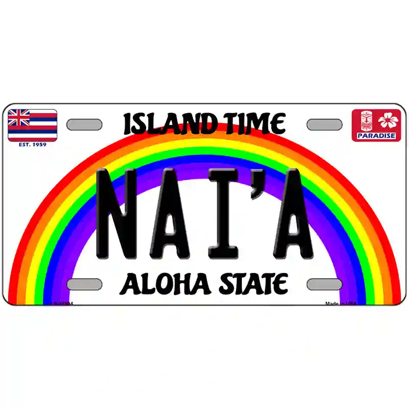 Naia Hawaii Novelty Metal License Plate 12" x 6" (LP)