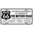 Route 66 Mother Road Novelty Metal License Plate 12" x 6" (LP)